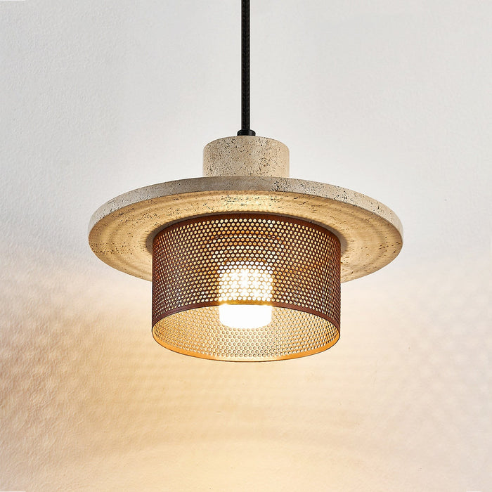 Caldera Travertine Mesh Pendant Lamp Vakkerlight