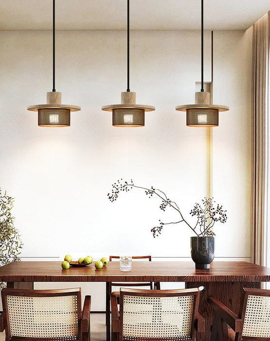 Caldera Travertine Mesh Pendant Lamp Vakkerlight