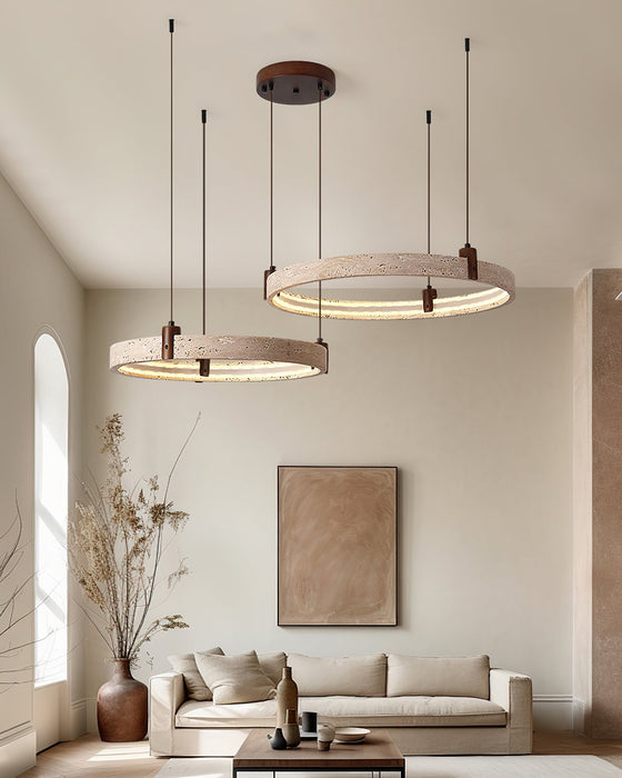 Celestial Orbit Travertine Chandelier Vakkerlight