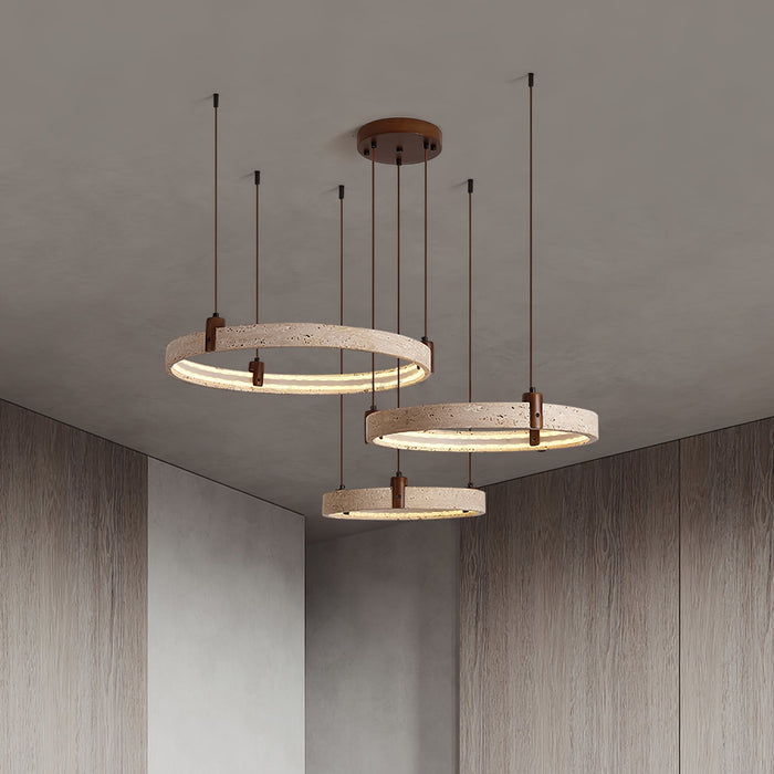 Celestial Orbit Travertine Chandelier Vakkerlight