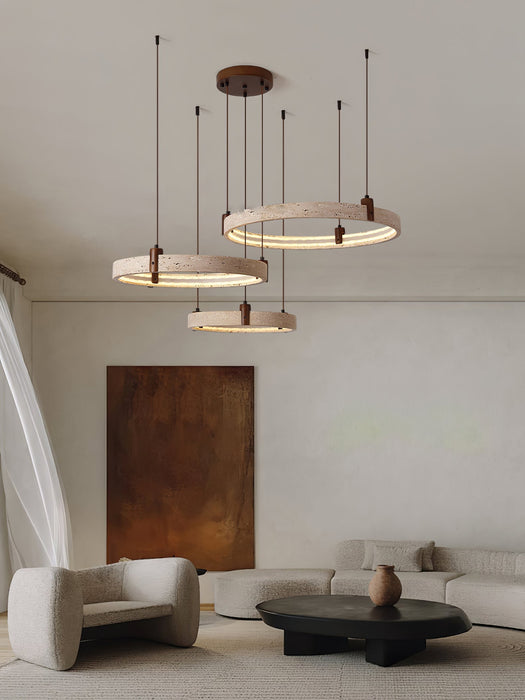 Celestial Orbit Travertine Chandelier Vakkerlight