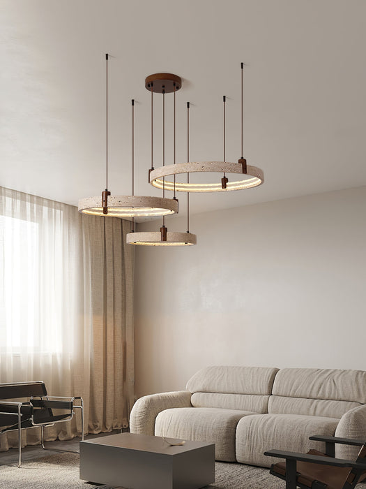 Celestial Orbit Travertine Chandelier Vakkerlight