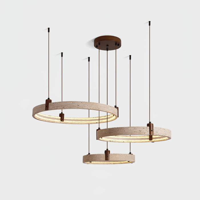 Celestial Orbit Travertine Chandelier Vakkerlight