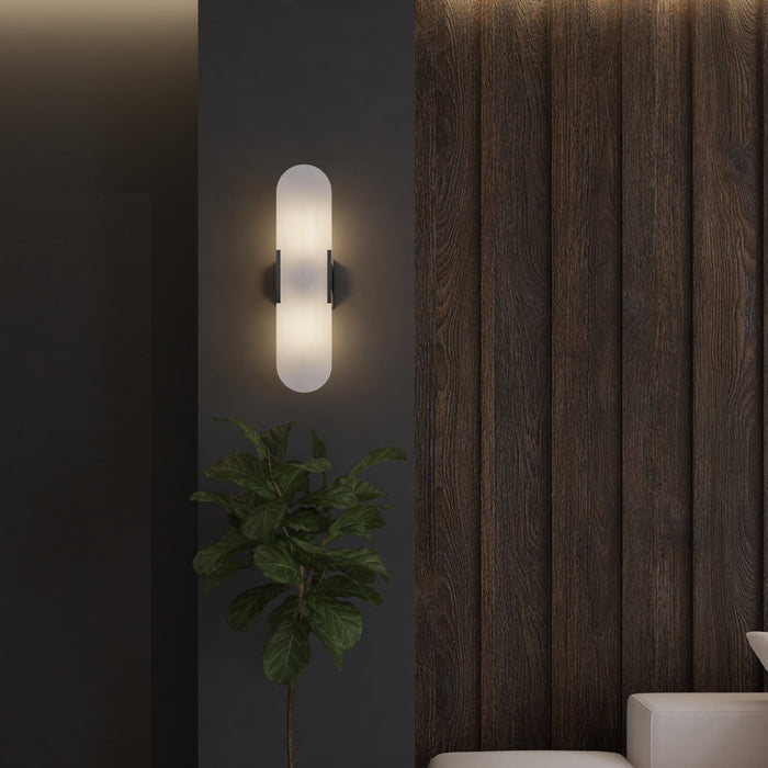 Melange Elongated Alabaster Wall Lamp