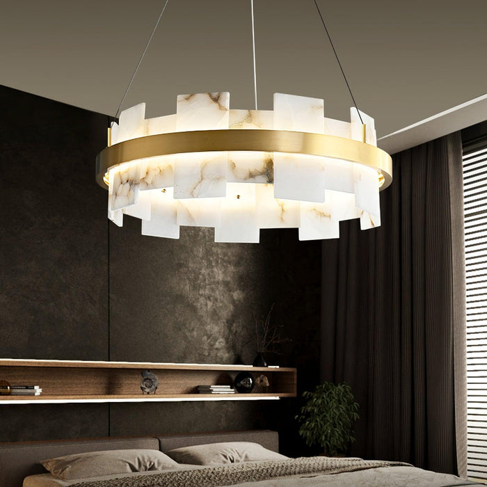 Alabaster Halo Chandelier Vakkerlight