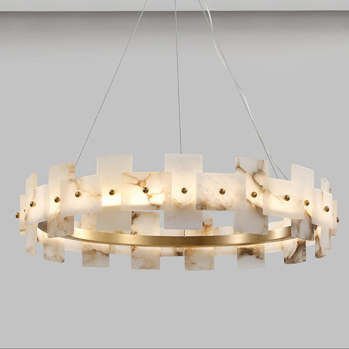 Alabaster Halo Chandelier Vakkerlight
