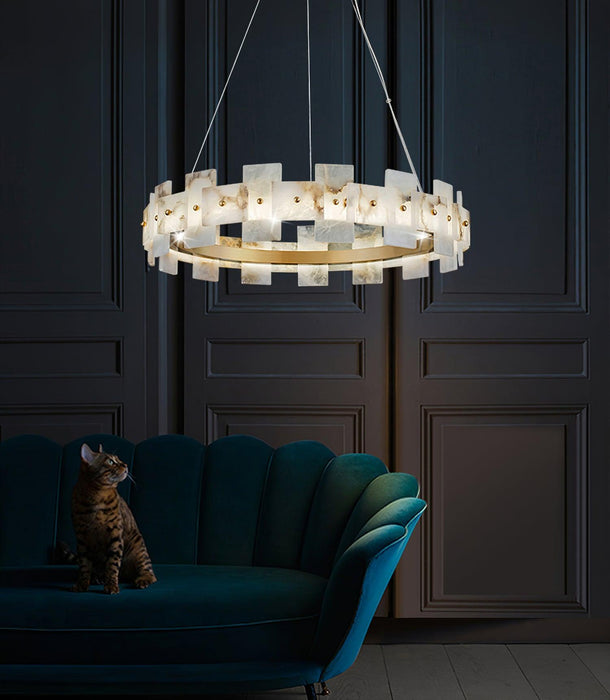 Alabaster Halo Chandelier Vakkerlight