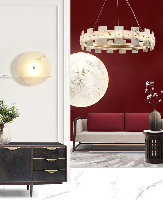 Alabaster Halo Chandelier Vakkerlight