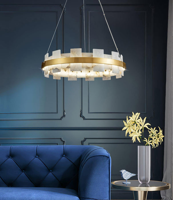 Alabaster Halo Chandelier Vakkerlight