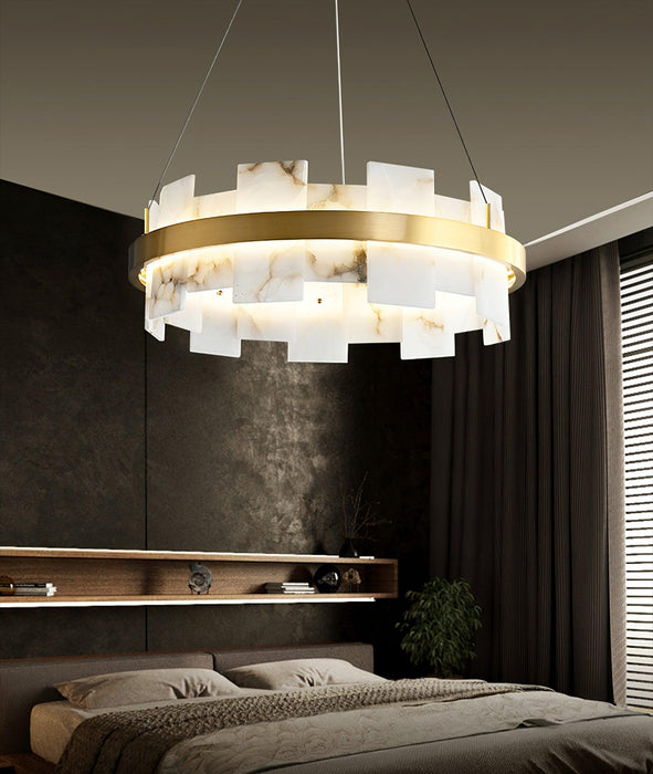 Alabaster Halo Chandelier Vakkerlight