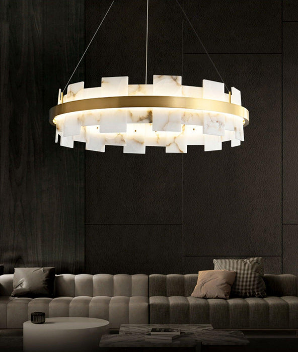 Alabaster Halo Chandelier Vakkerlight