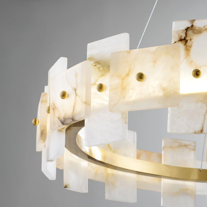 Alabaster Halo Chandelier Vakkerlight