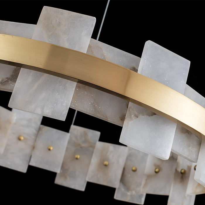 Alabaster Halo Chandelier Vakkerlight