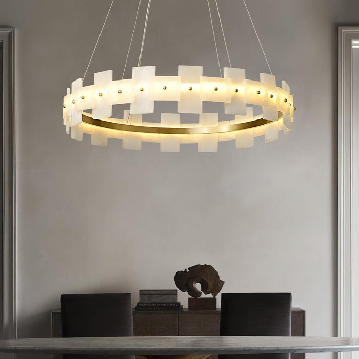Alabaster Halo Chandelier Vakkerlight