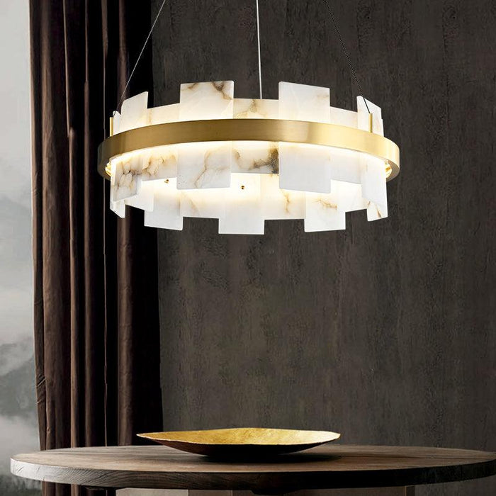 Alabaster Halo Chandelier Vakkerlight