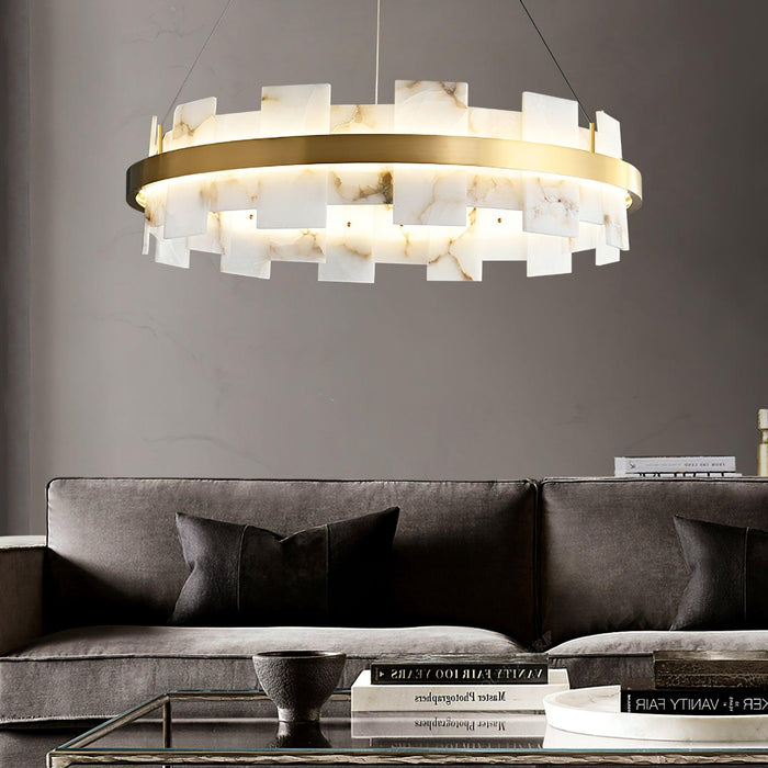 Alabaster Halo Chandelier Vakkerlight