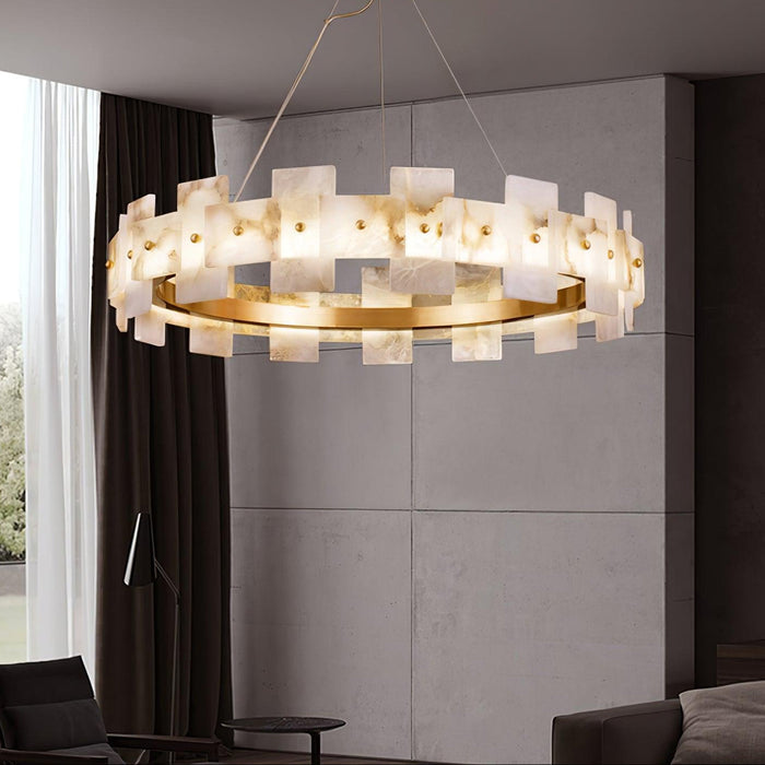Alabaster Halo Chandelier Vakkerlight
