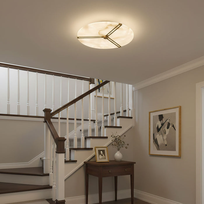 Clocks Alabaster Ceiling Light Vakkerlight