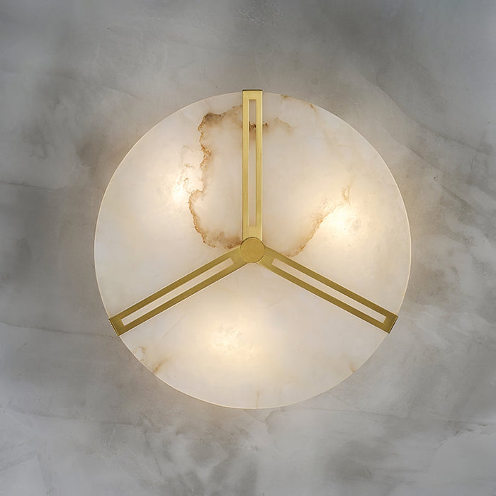 Clocks Alabaster Ceiling Light Vakkerlight