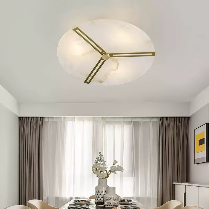 Clocks Alabaster Ceiling Light Vakkerlight