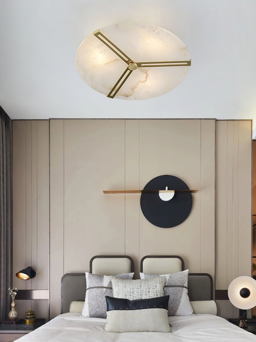 Clocks Alabaster Ceiling Light Vakkerlight