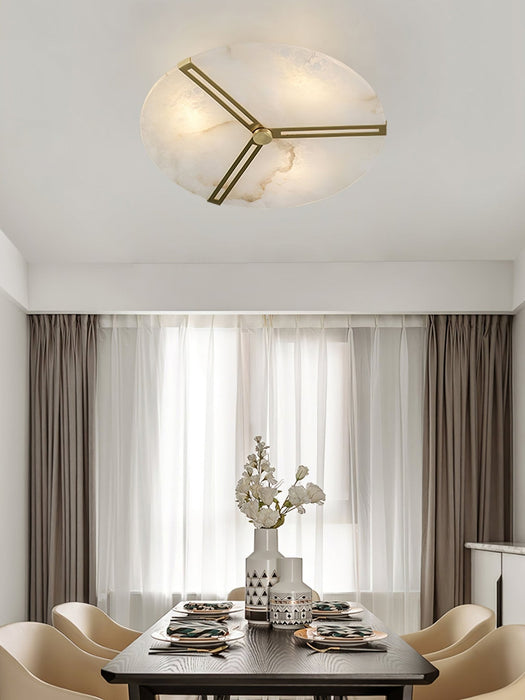 Clocks Alabaster Ceiling Light Vakkerlight