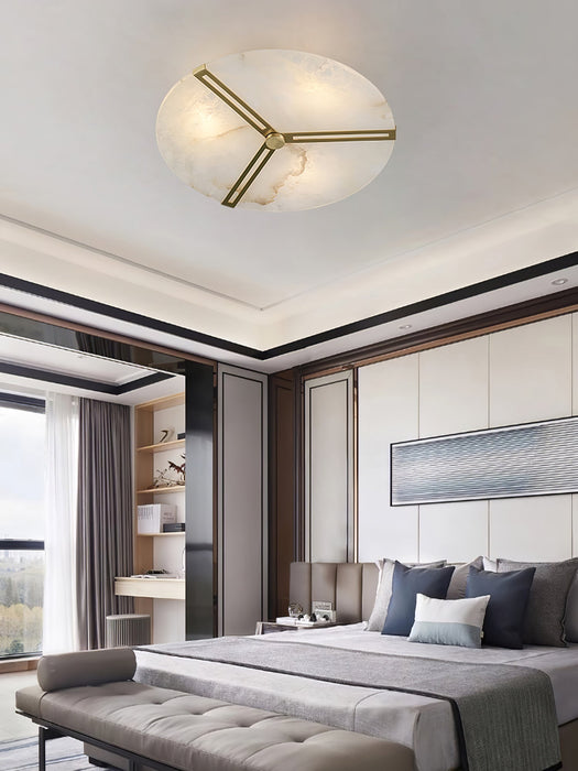 Clocks Alabaster Ceiling Light Vakkerlight