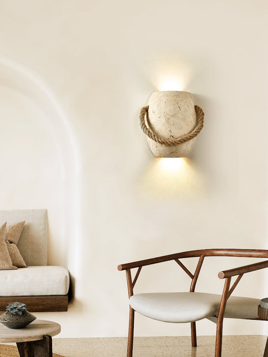 Coastal Rope Stone Wall Sconce Vakkerlight