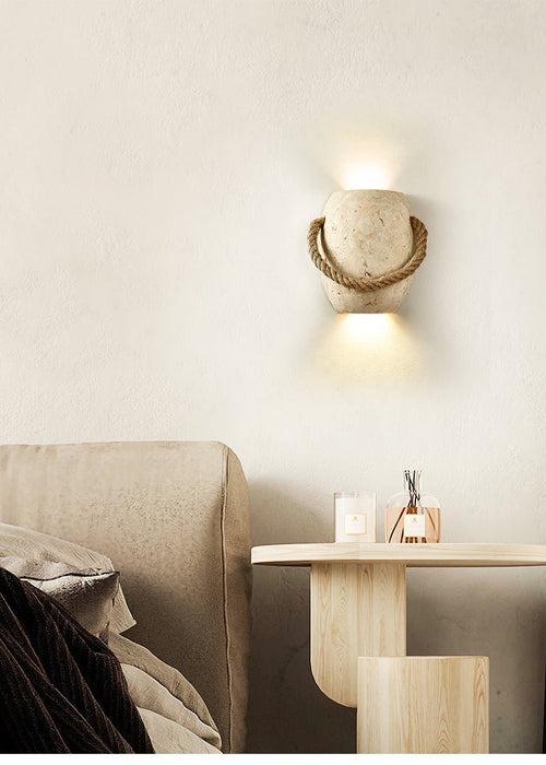 Coastal Rope Stone Wall Sconce Vakkerlight