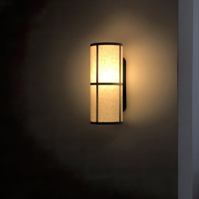 Cylinder Fabric Plug-in Wall Lamp Vakkerlight