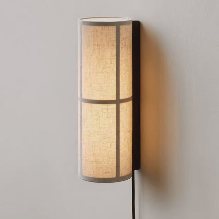 Cylinder Fabric Plug-in Wall Lamp Vakkerlight