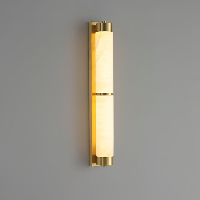 Cylindra Alabaster Brass Wall Light Vakkerlight
