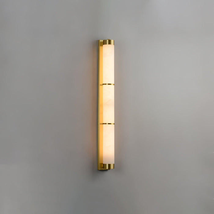 Cylindra Alabaster Brass Wall Light Vakkerlight