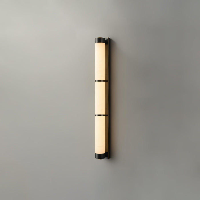 Cylindra Alabaster Brass Wall Light Vakkerlight