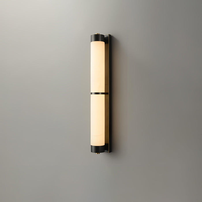 Cylindra Alabaster Brass Wall Light Vakkerlight