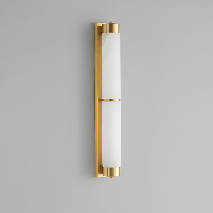 Cylindra Alabaster Brass Wall Light Vakkerlight