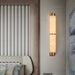 Cylindra Alabaster Brass Wall Light Vakkerlight