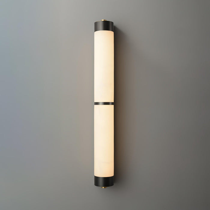 Cylindra Alabaster Brass Wall Light Vakkerlight