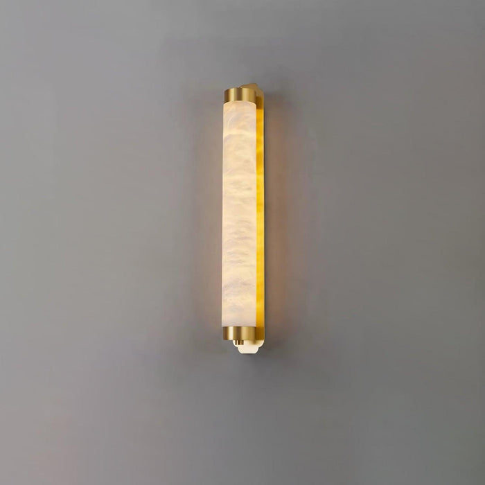 Cylindra Alabaster Brass Wall Light Vakkerlight