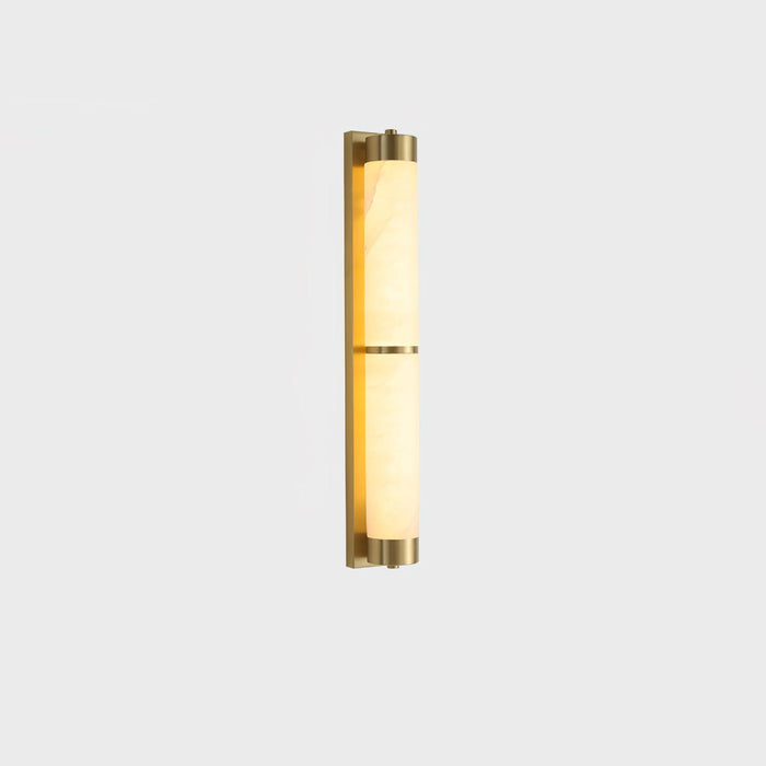 Cylindra Alabaster Brass Wall Light Vakkerlight