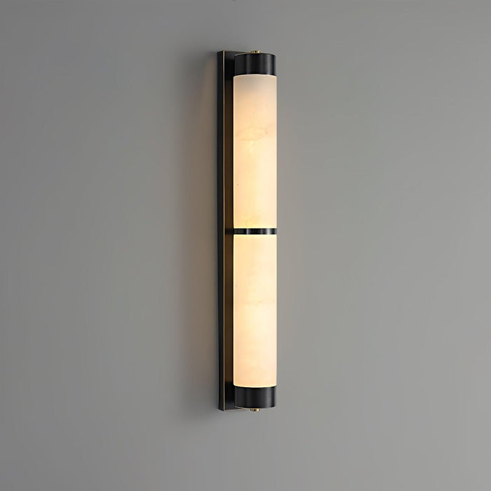 Cylindra Alabaster Brass Wall Light Vakkerlight