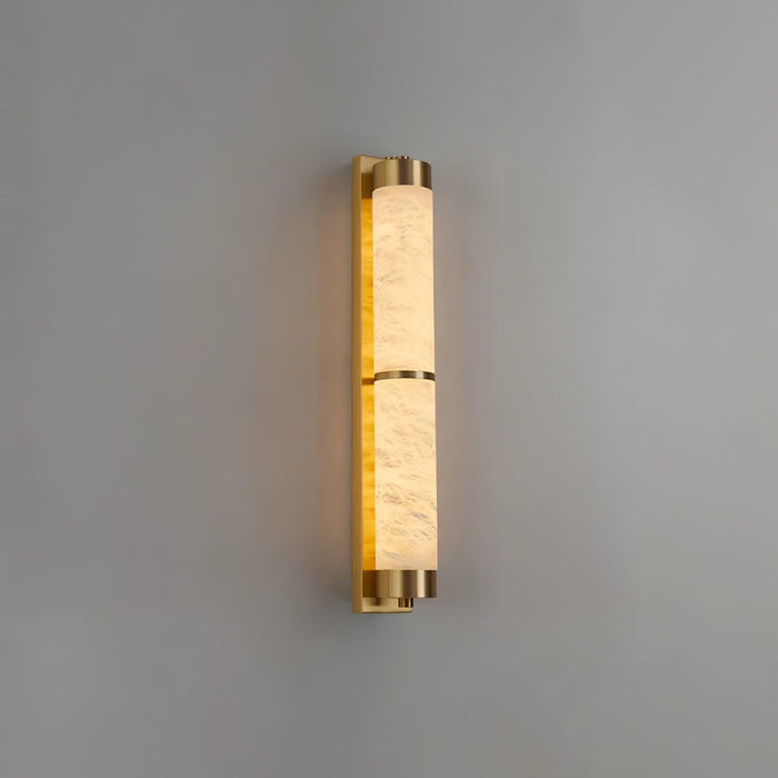 Cylindra Alabaster Brass Wall Light Vakkerlight