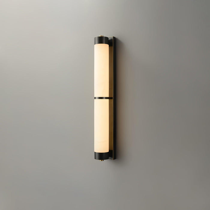 Cylindra Alabaster Brass Wall Light Vakkerlight