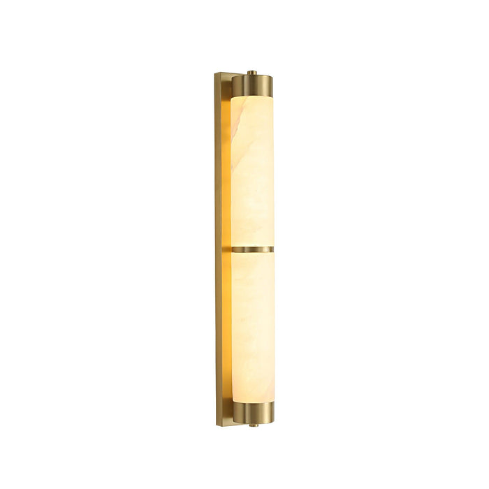 Cylindra Alabaster Brass Wall Light Vakkerlight