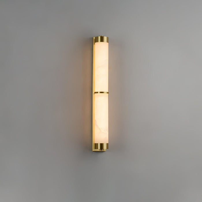 Cylindra Alabaster Brass Wall Light Vakkerlight
