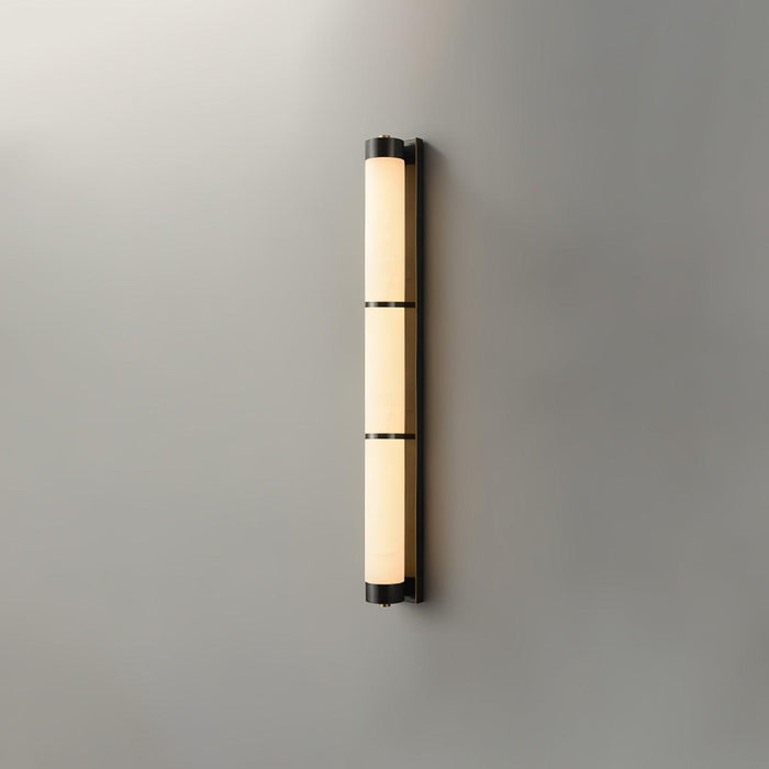 Cylindra Alabaster Brass Wall Light Vakkerlight