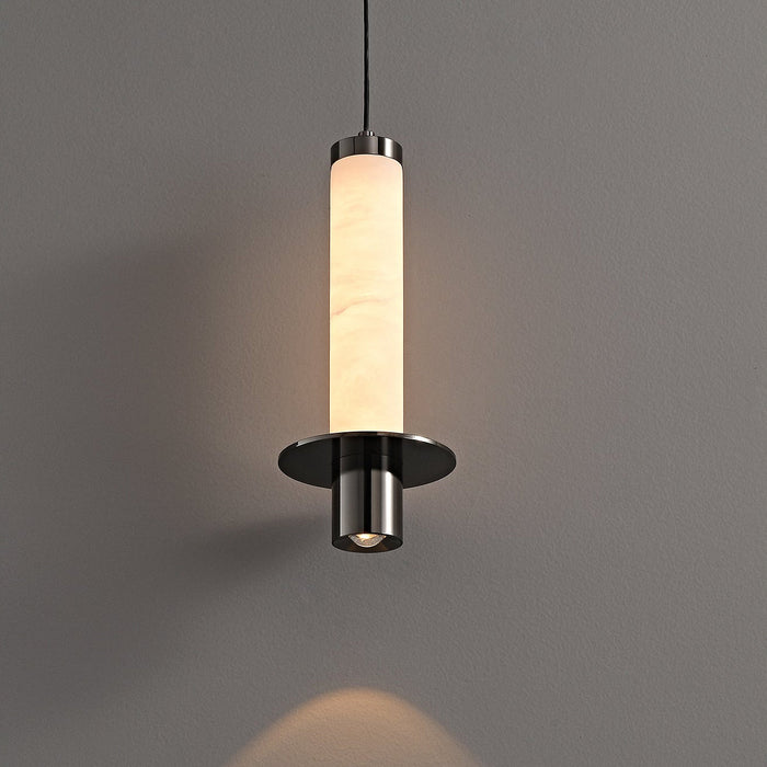 Cylindrical Plinth Alabaster Pendant Lamp Vakkerlight