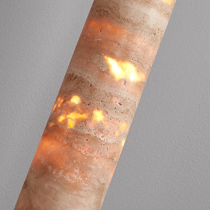 Cylindrical Travertine Pendant Light Vakkerlight