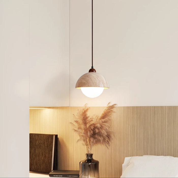 Dome Travertine Pendant Lamp Vakkerlight