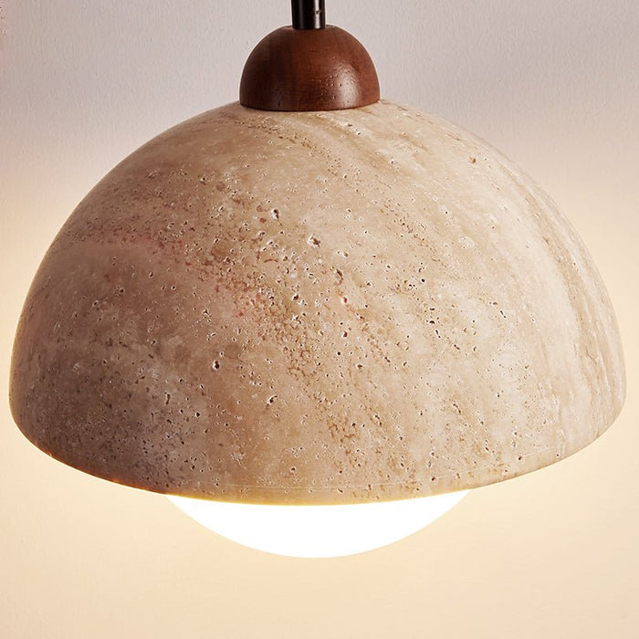 Dome Travertine Pendant Lamp Vakkerlight